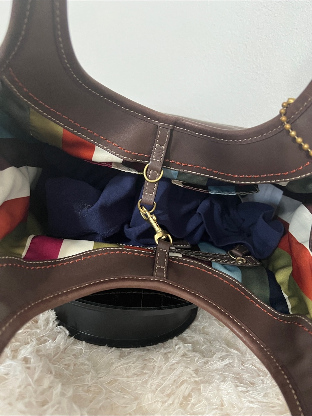 Coach Ergo Legacy Dark Brown Shoulder Bag with Brass Accent - Picture 11 of 17